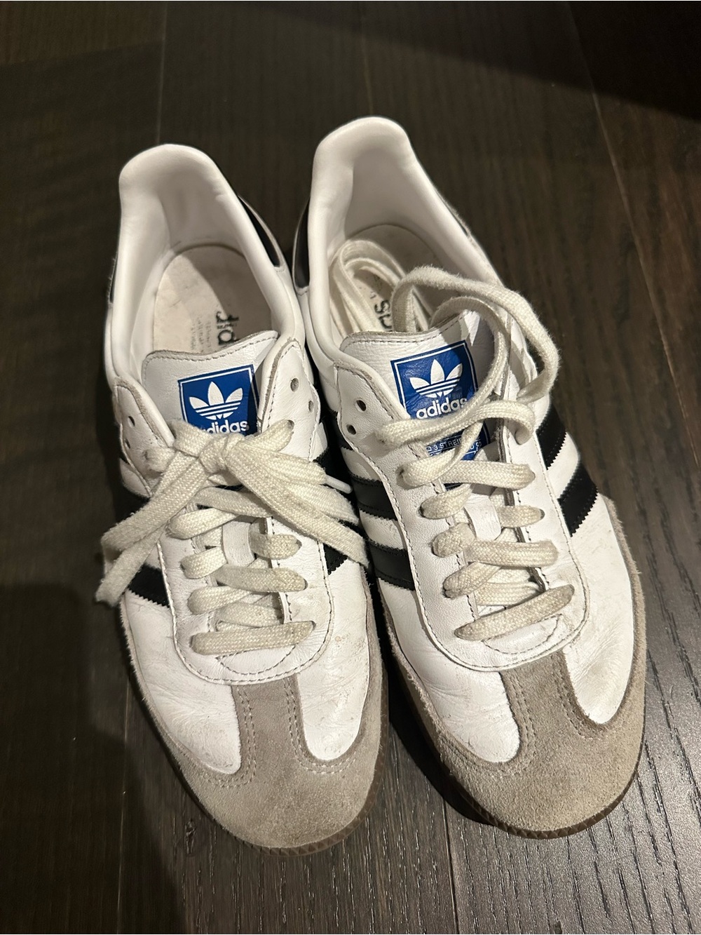 adidas Men’s White & Black Samba Sneakers